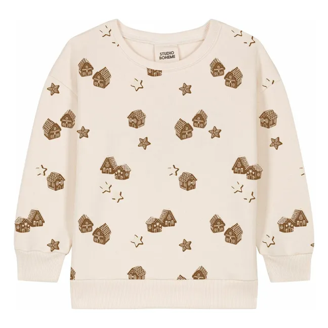 Sweatshirt Bär Weihnachten Bio-Baumwolle | Seidenfarben