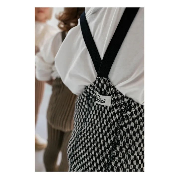 Collants Carreaux Coton Bio | Noir- Image produit n°4