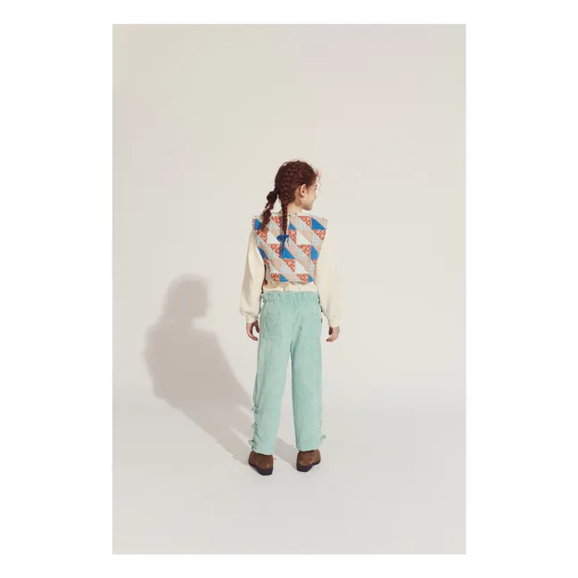 Pantalones con volantes Arielle | Verde agua