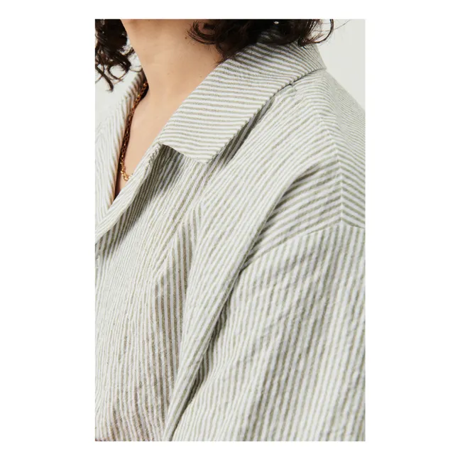 Keostreet striped blouse | Ecru