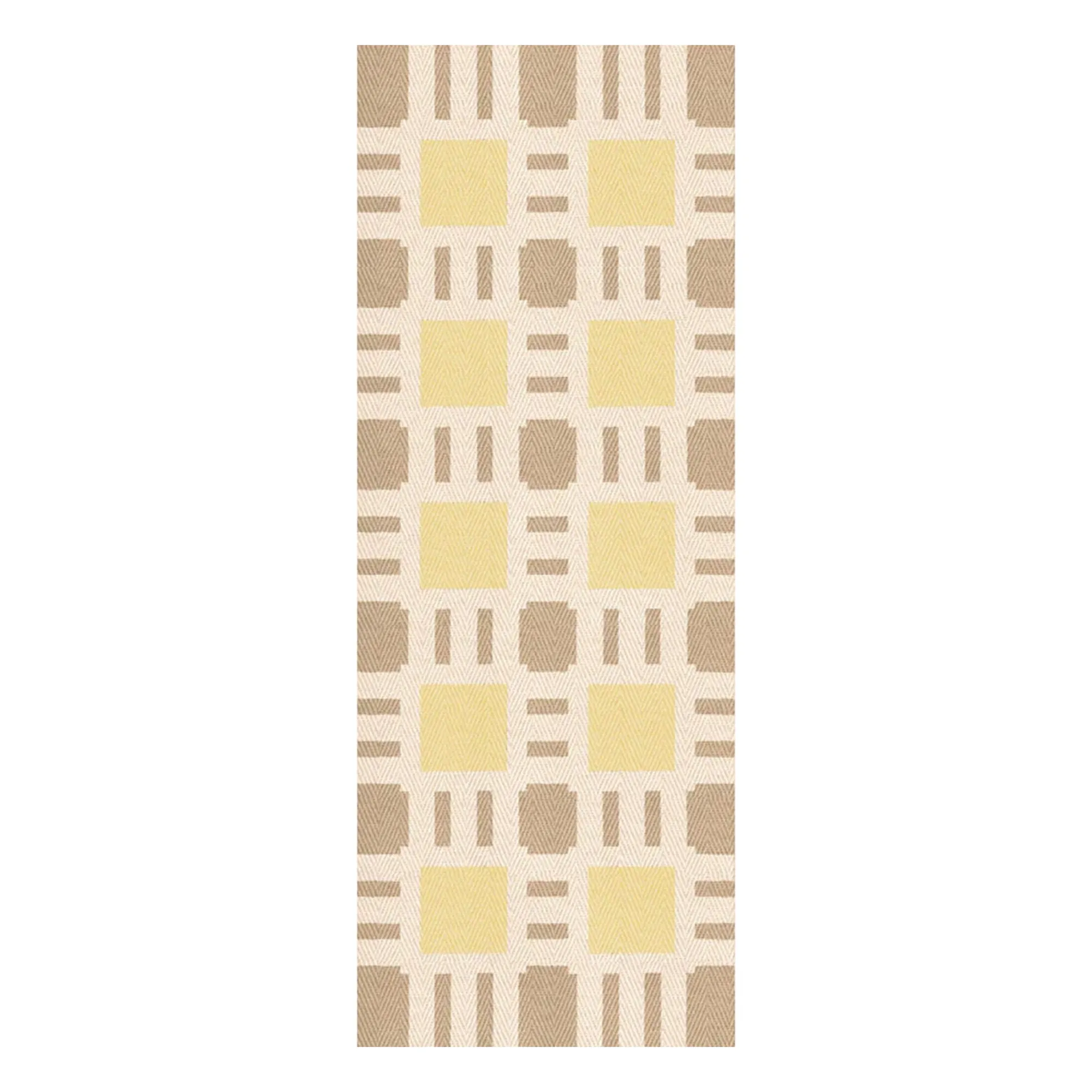 Layered Pale Yellow Late Breakfast Jute Runner, Evelina Kroon