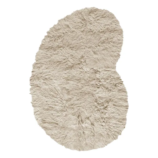 Shaggy Residue wool carpet | Beige