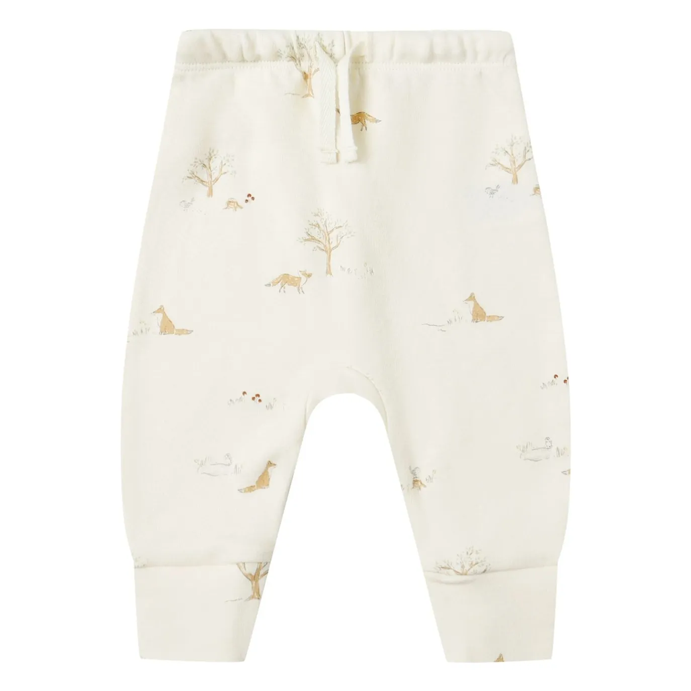 Quincy Mae Ivory Organic Cotton Fox Pants