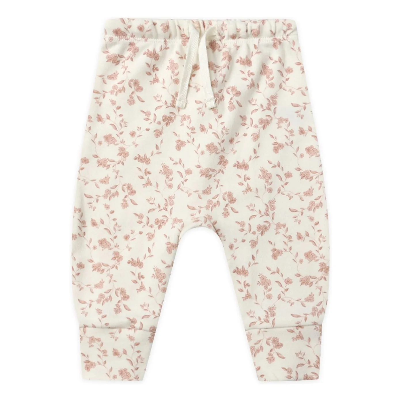 Quincy Mae Ivory Organic Cotton Floral Pants