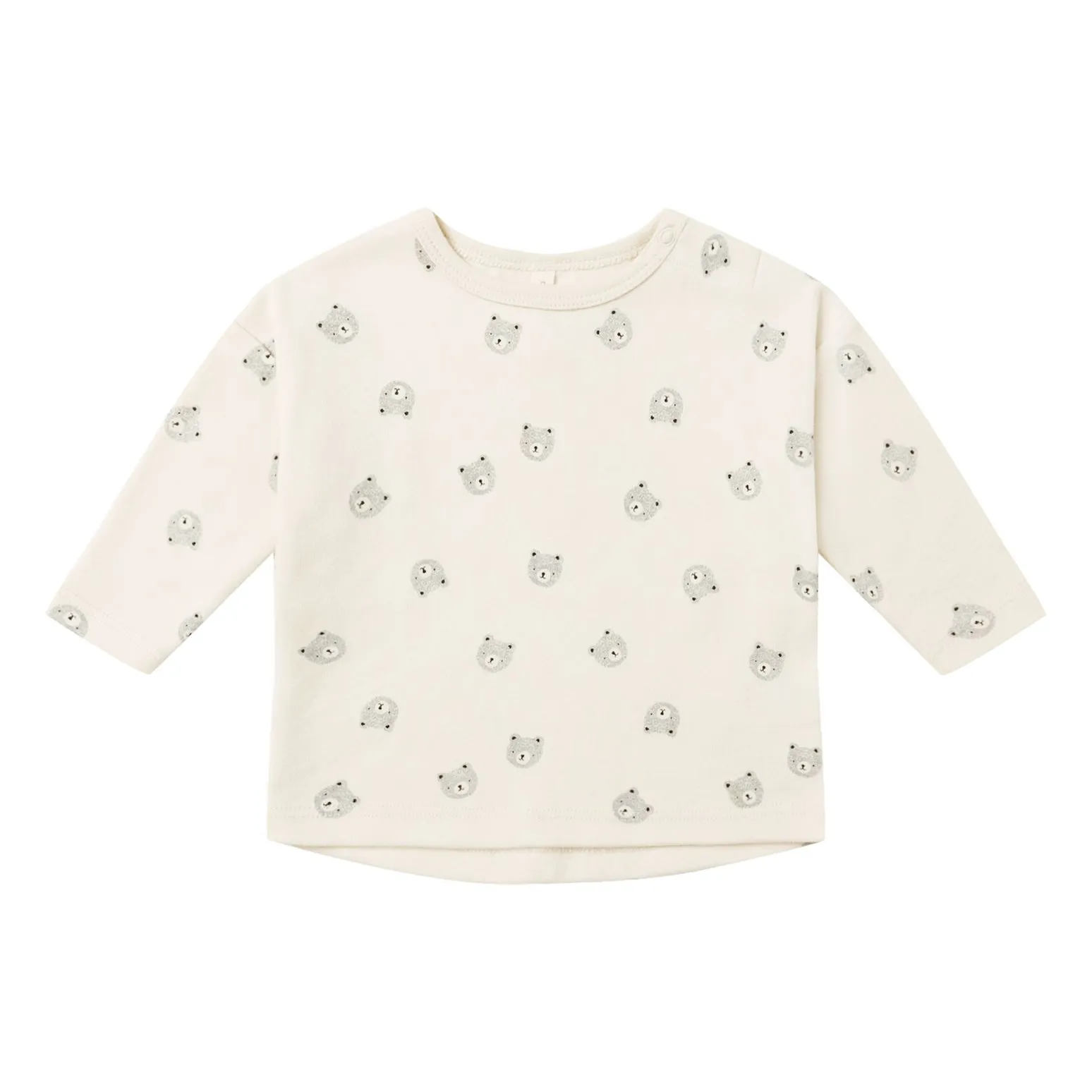 Quincy Mae Ecru Organic Cotton Bear T-Shirt