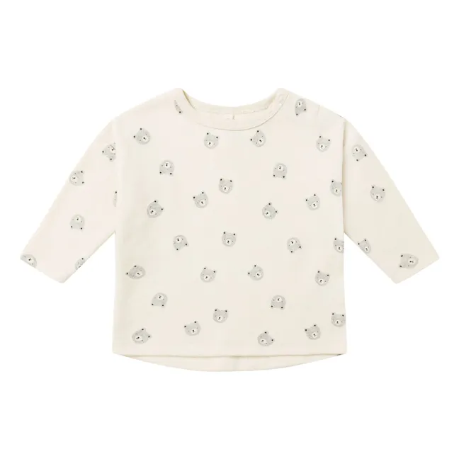 Camiseta Oso de algodón ecológico | Crudo