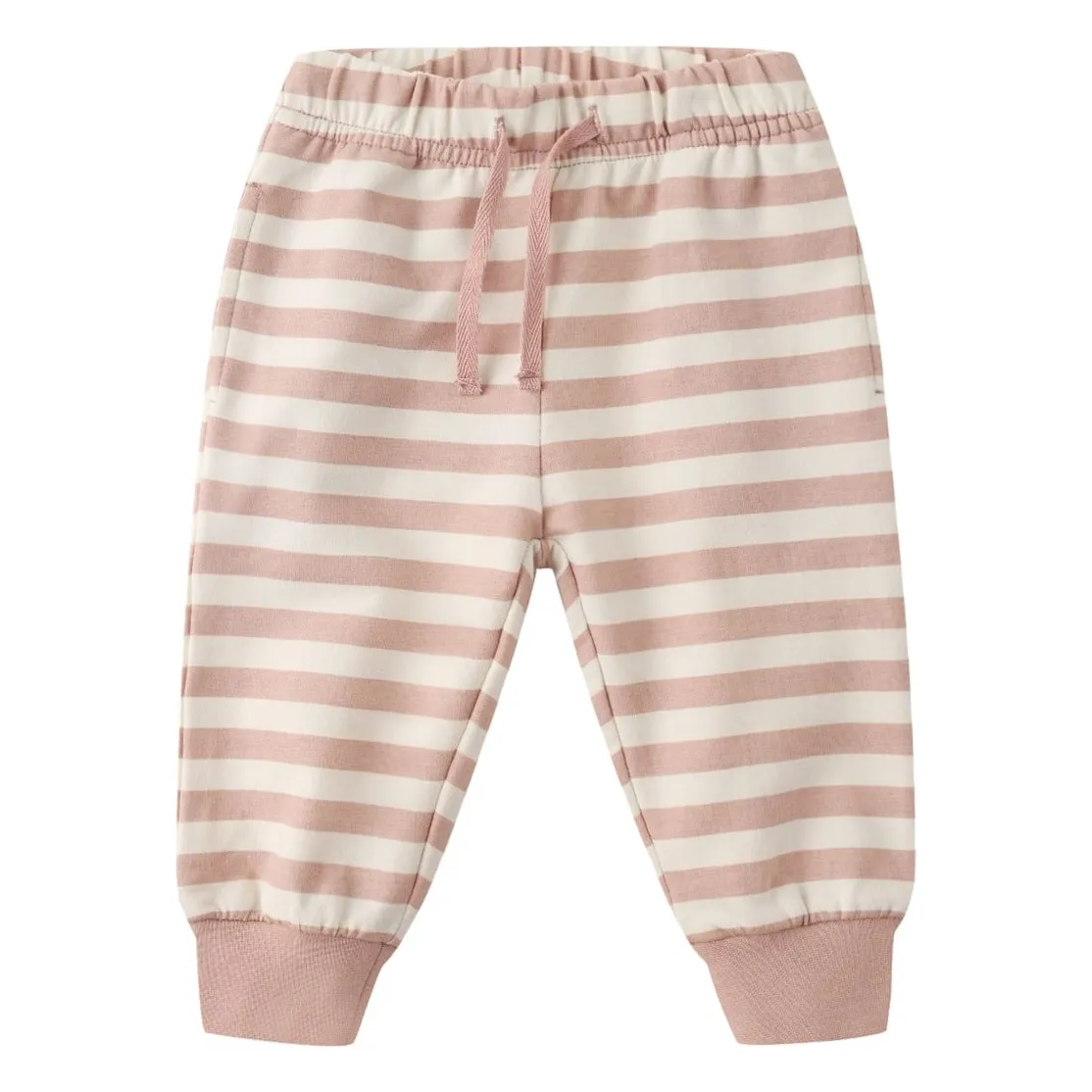 Quincy Mae Pink Striped Organic Cotton Joggers