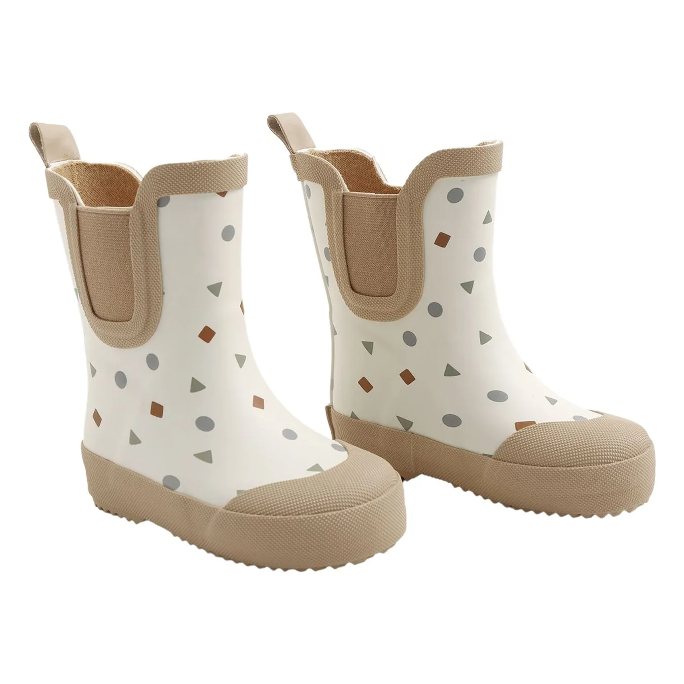 Quincy Mae Pale Green Geometric Rain Boots