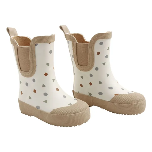 Bottines de Pluie Géométriques | Vert pâle