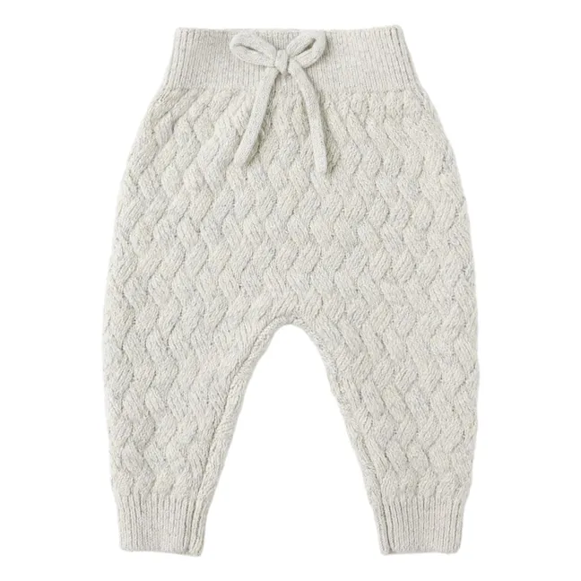 Pantalon Chiné Maille Fibres Recyclées | Bleu pâle