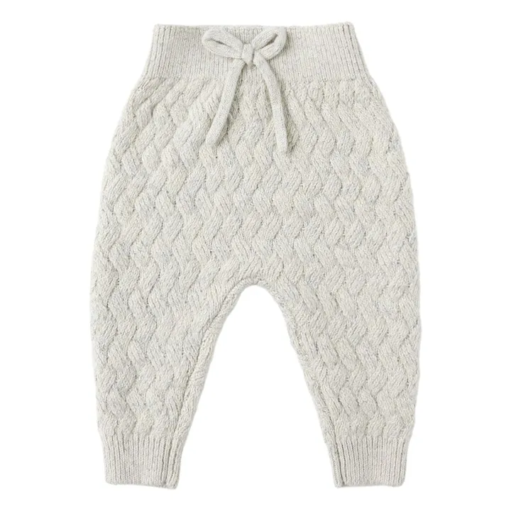 Pantalon Chiné Maille Fibres Recyclées | Bleu pâle- Image produit n°0