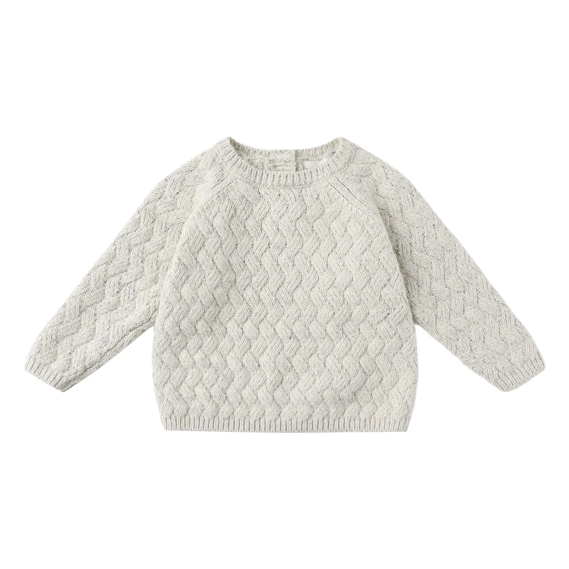 Quincy Mae Pale Blue Chiné Recycled Fiber Sweater