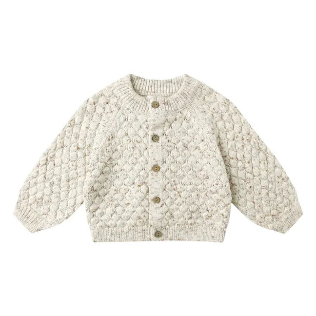 Organic Cotton Bubble Cardigan | Ecru