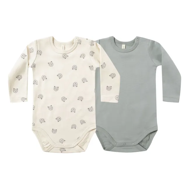 Set of 2 Organic Cotton Bear Bodies | Grey blue
