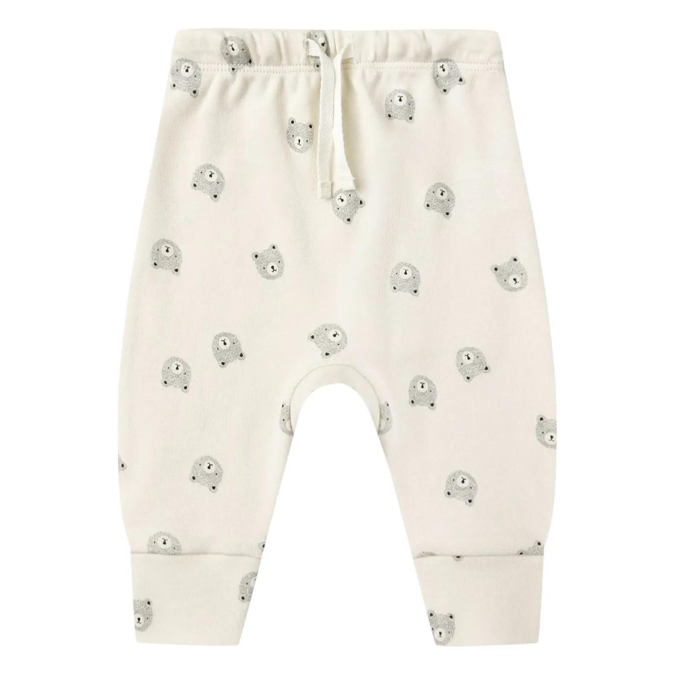 Quincy Mae Ecru Organic Cotton Bear Pants