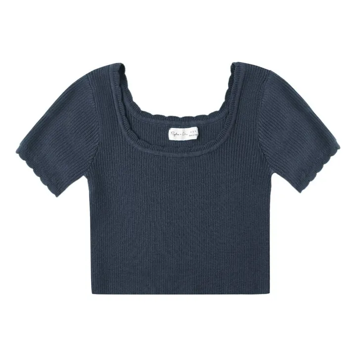 T-shirt Scallop Mini | Bleu marine- Image produit n°0