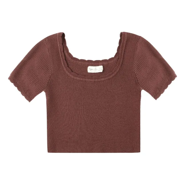 Camiseta Scallop Mini | Burdeos