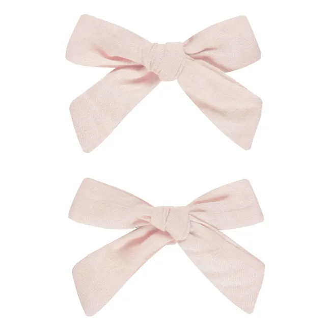 Lot de 2 Barrettes Bows | Rose
