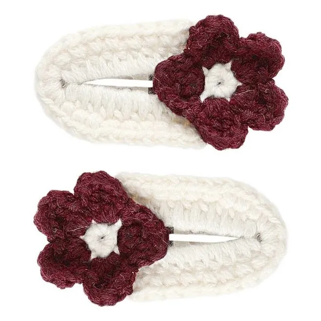 Barrettes Crochet | Bordeaux- Image produit n°0
