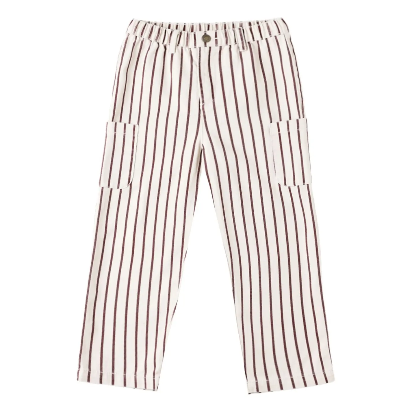 Rylee + Cru Ecru Cargo Pants Stripes