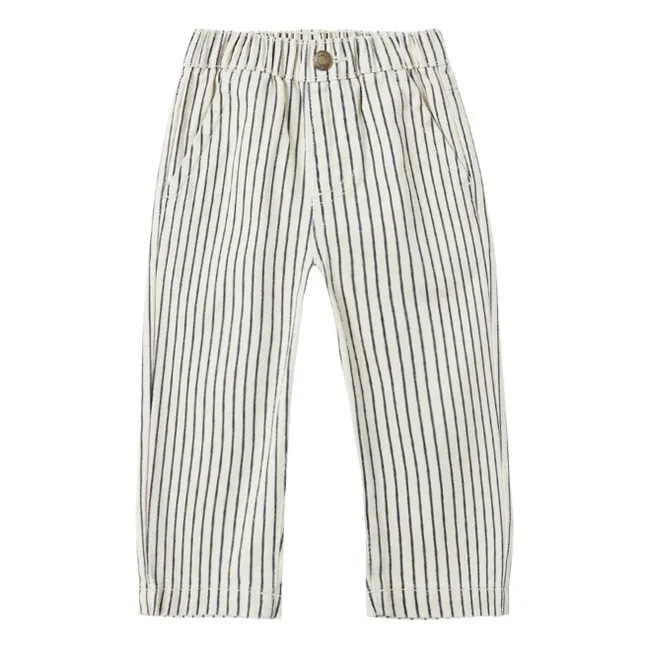 Pantalones anchos a rayas | Crudo