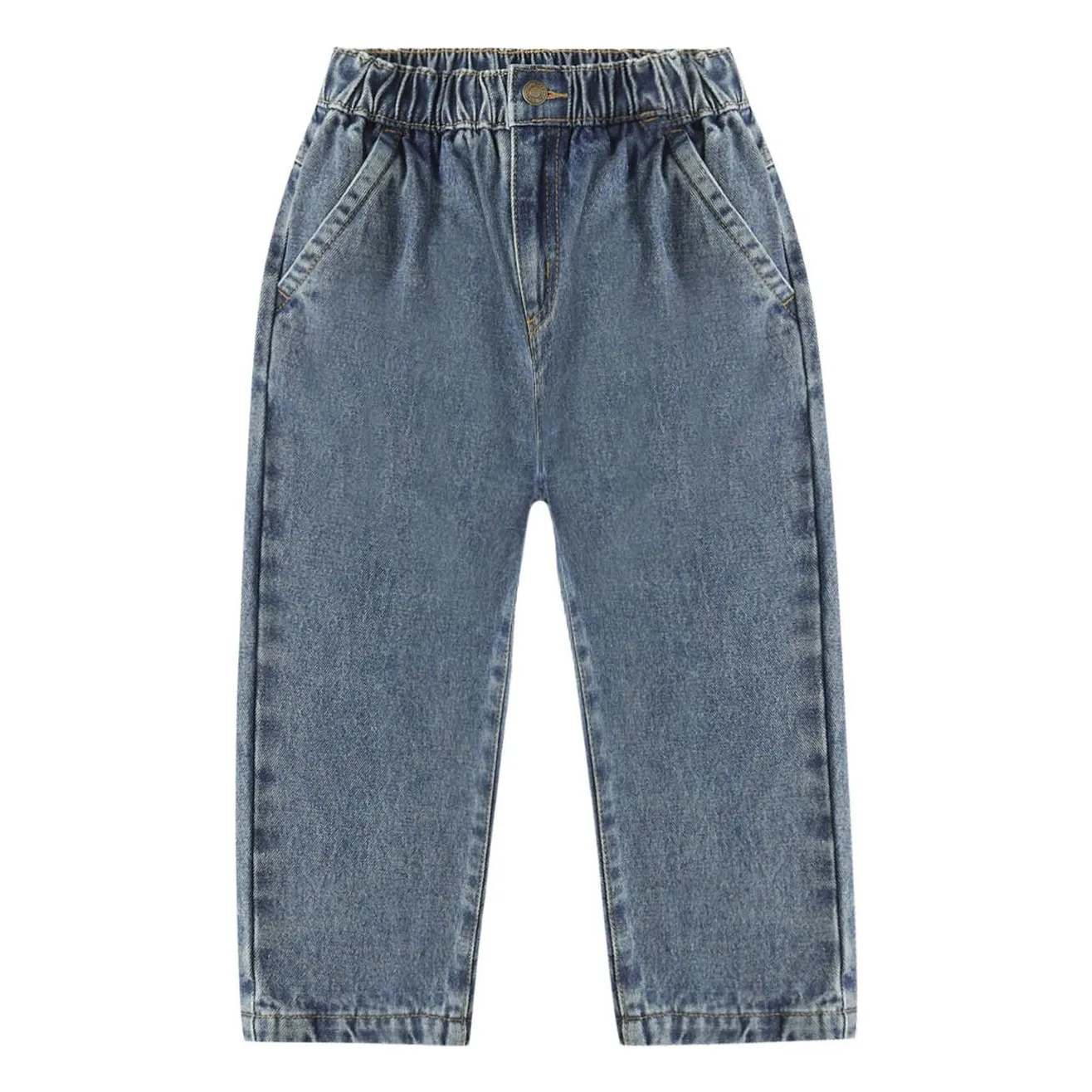 Rylee + Cru Blue Baggy Denim Pants