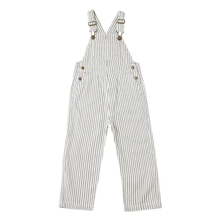 Utility Dungarees Stripes | Ecru- Product image n°0