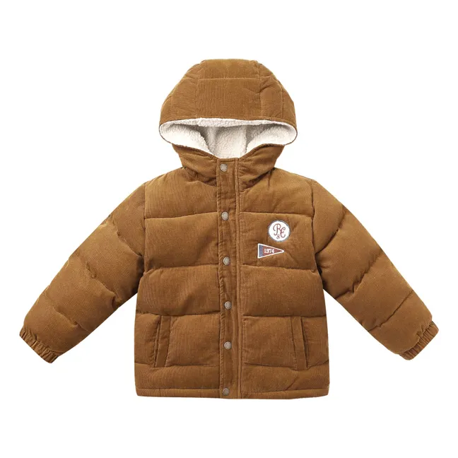 Doudoune Velours Côtelé | Ocre