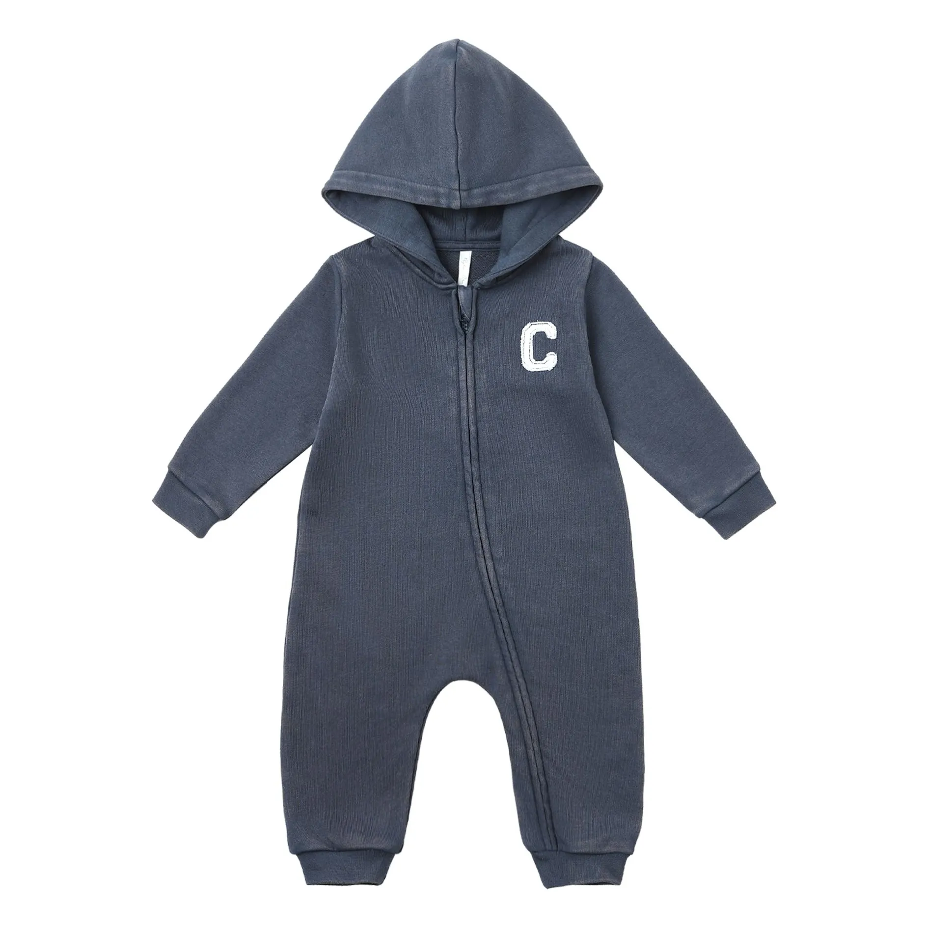 Rylee + Cru Navy Blue Hooded Jumpsuit