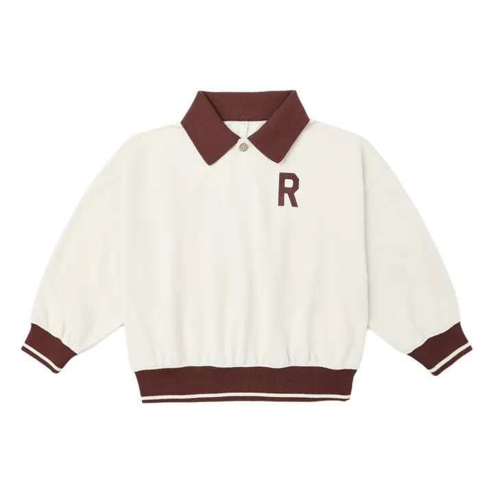 Polo neck sweatshirt | Ecru- Product image n°0