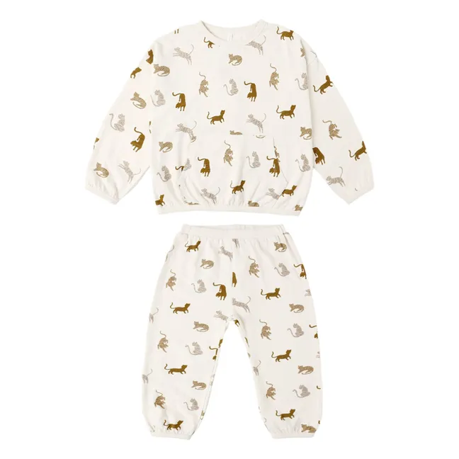 Tigers T-shirt and pants set | Ecru