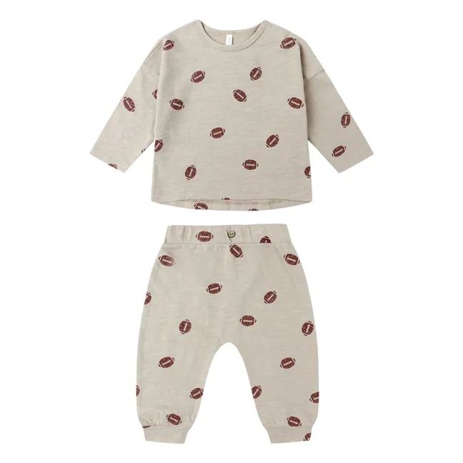 Fußball T-Shirt und Hose Set | Stone
