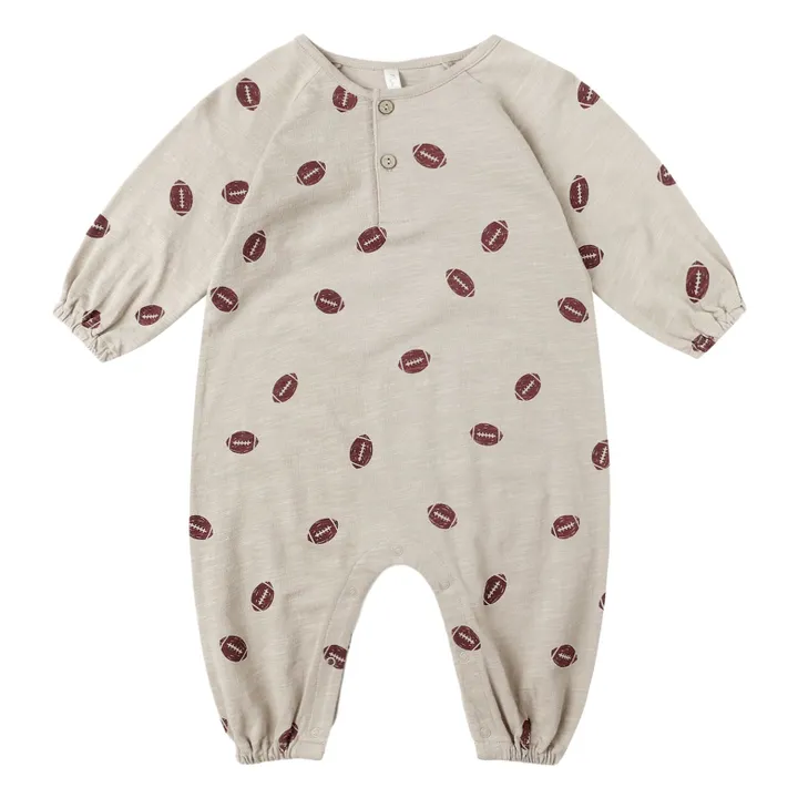 Pyjama Henley Football | Stone- Image produit n°0