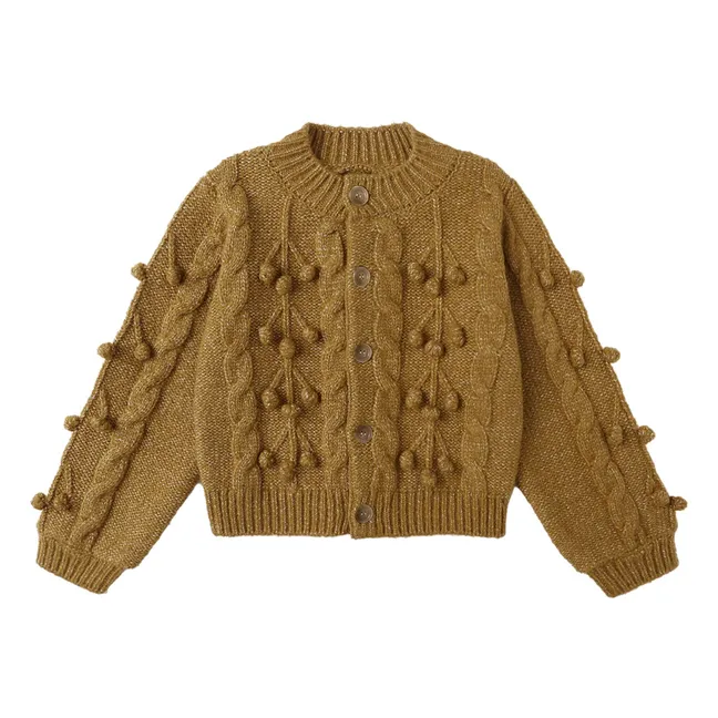 Strickjacke Bobble | Ocker