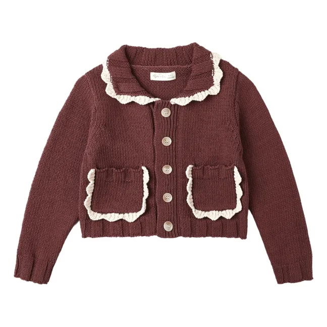 Cardigan Maille Mini | Bordeaux