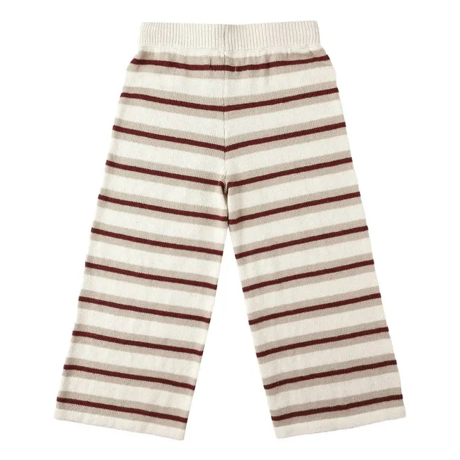 Pantalon Rayures Maille | Stone