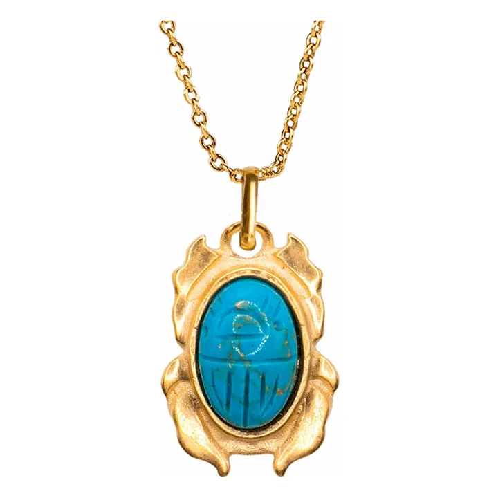 Collier Nefer | Bleu turquoise- Image produit n°0