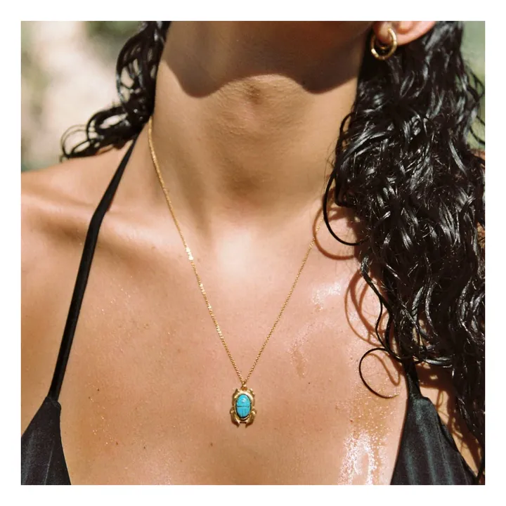 Collier Nefer | Bleu turquoise- Image produit n°1