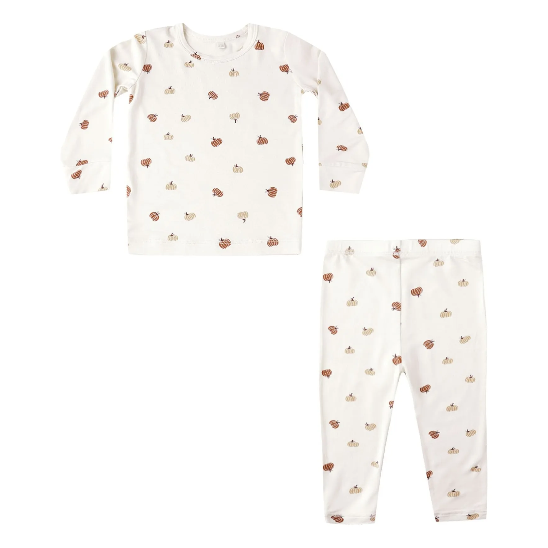 Quincy Mae Ecru Pumpkin Pyjama Set