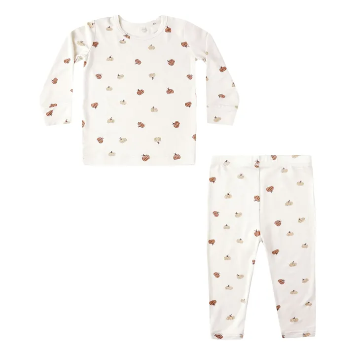 Ensemble Pyjama Citrouilles | Ecru- Image produit n°0