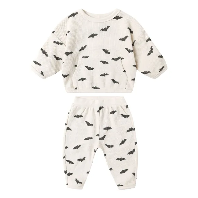 Ensemble Sweat et Jogger Bats Coton Bio | Ecru