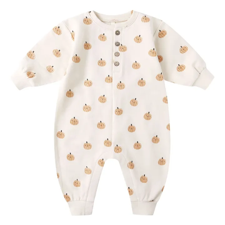 Combinaison Citrouilles Coton Bio | Ecru- Image produit n°0