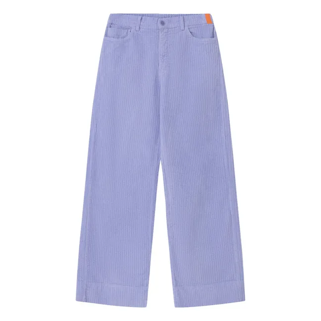 Pantalon Rose Velours Côtelé | 	Lilas