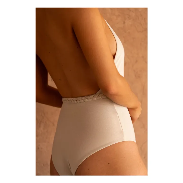 Maillot 1 Pièce Bruna Métallisé | Blanc- Image produit n°5