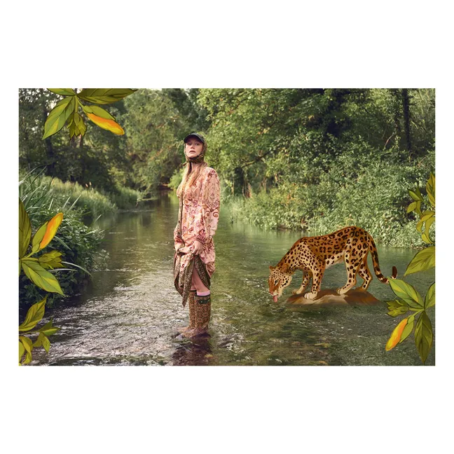 Collaboration Barbour x Farm Rio - Bottes Cami Caoutchouc | Vert