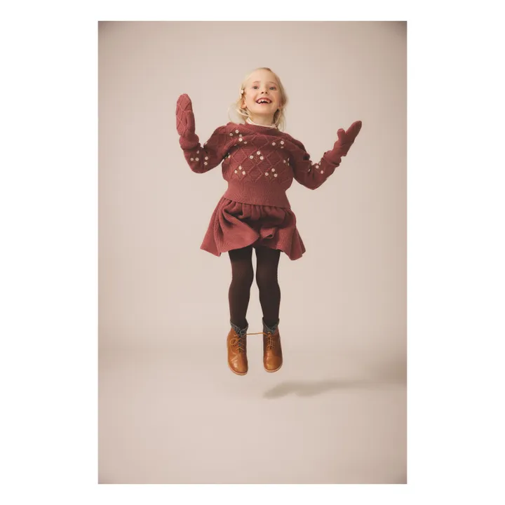 Collants à Chevrons | Prune- Image produit n°1