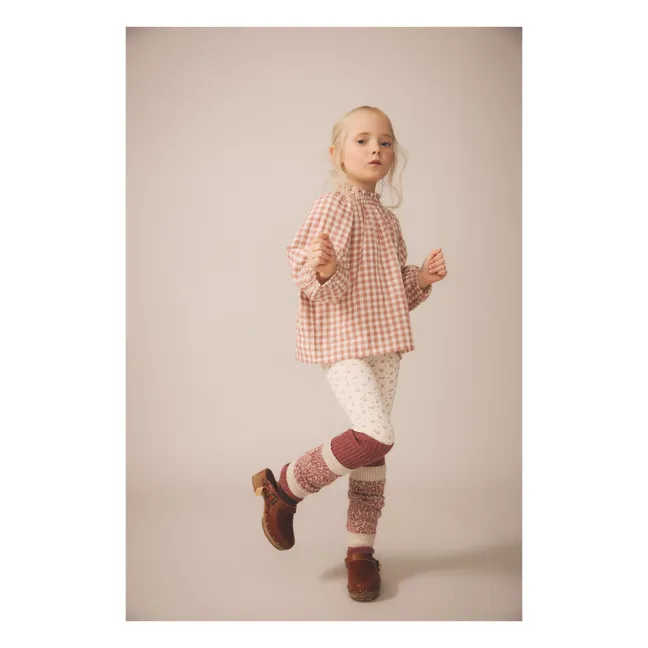 Stretch Legging in Organic Cotton Flowers | Pink