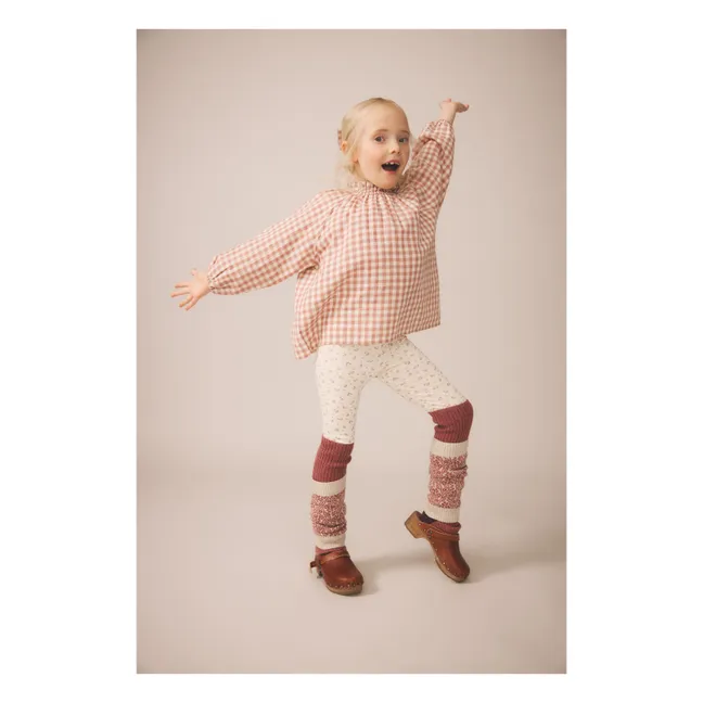 Stretch Legging in Organic Cotton Flowers | Pink