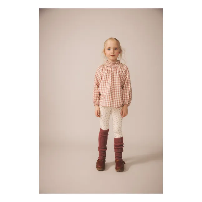 Stretch Legging in Organic Cotton Flowers | Pink