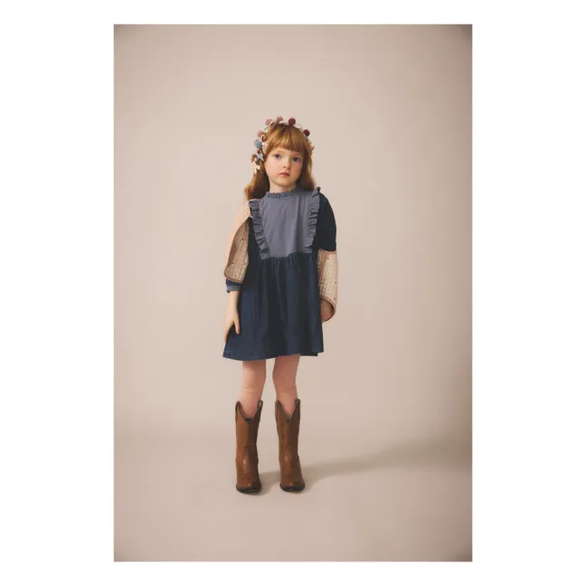 Percy organic cotton dress | Blue